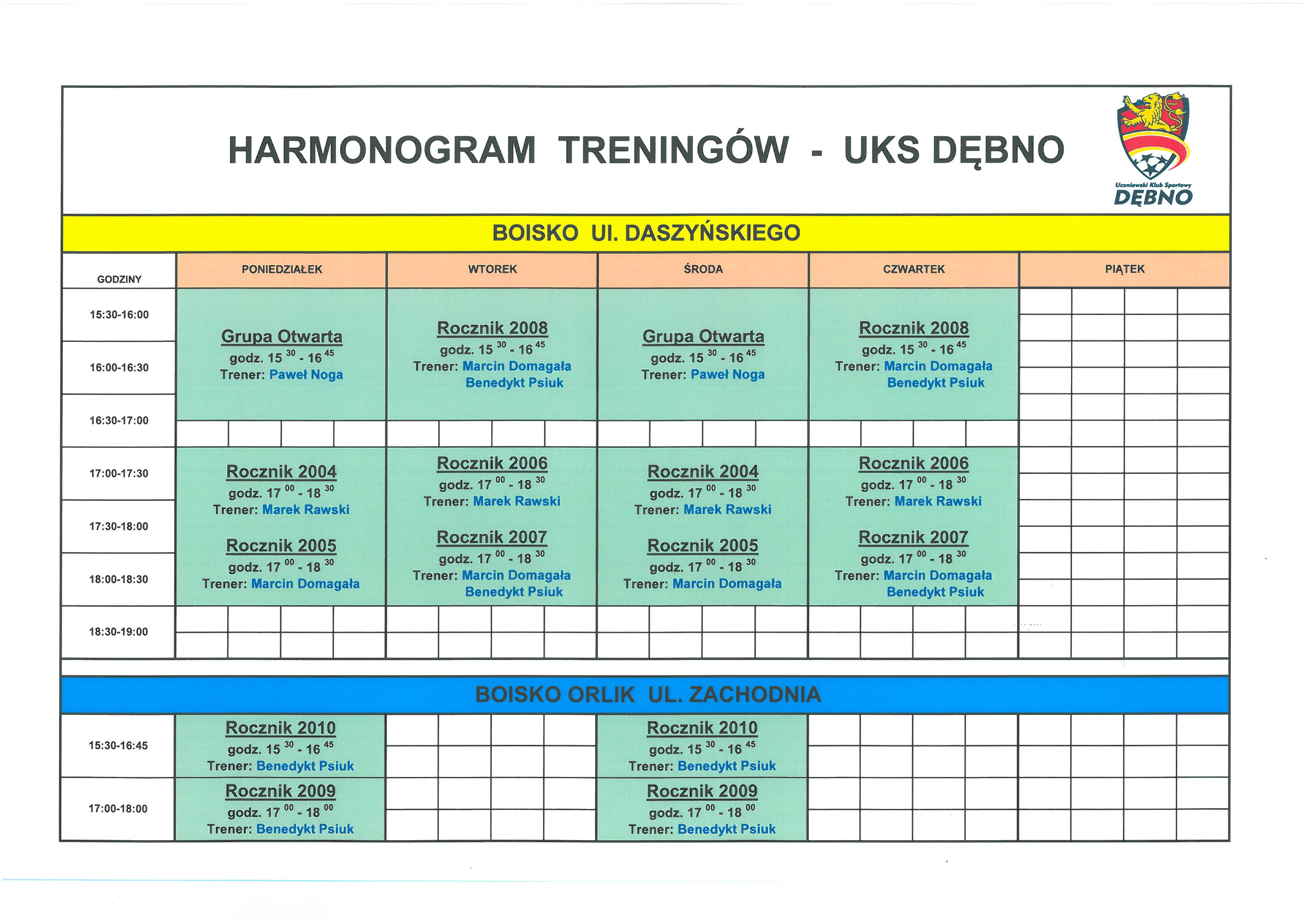 harmonogram